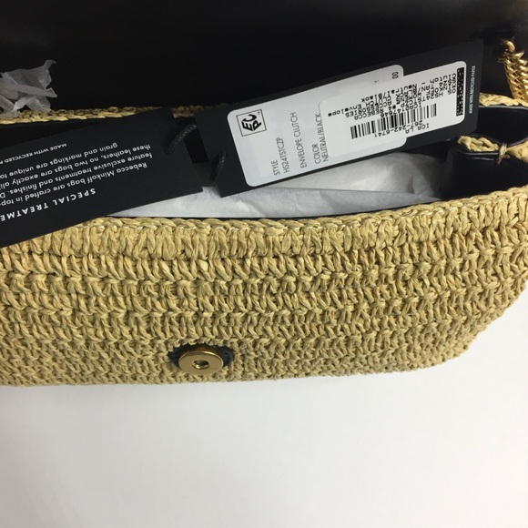 Rebecca Minkoff Straw Envelope Flap Clutch